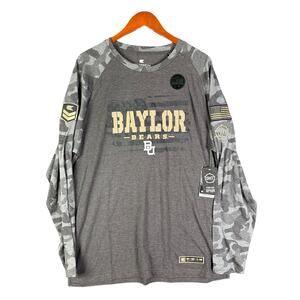 Baylor Bears OHT Military Appreciation Long Sleeve Camo Gray Mens 2XL NEW NCAA‎